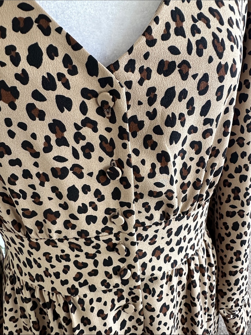 J. Crew Brown Leopard Print Midi Dress - Picture 3 of 11